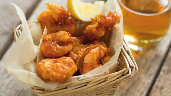 Spicy fried prawns