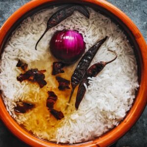 Gorom pokhalo rice🍚 (with chunko futono)