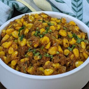 sweetcorn-onion masala