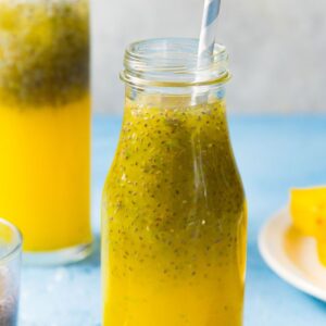 Mango sabja seed refreshing drink